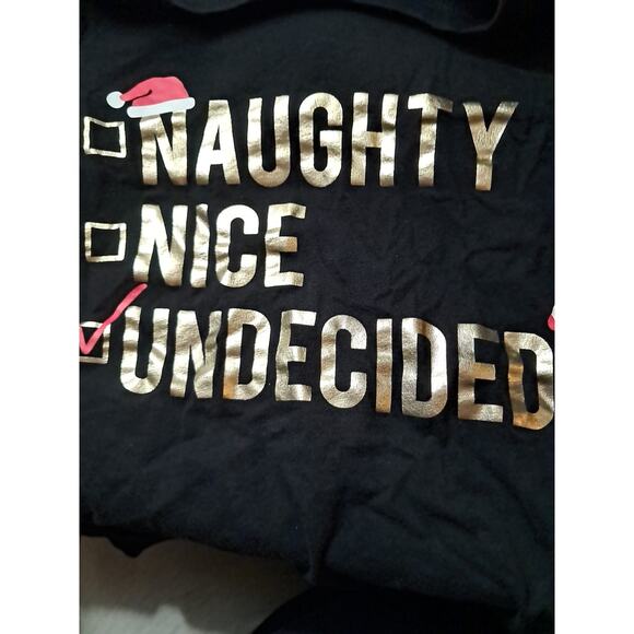 Place Childs Size M 7/8 Black Naughty Nice Long Sleeve Shirt - Picture 5 of 5